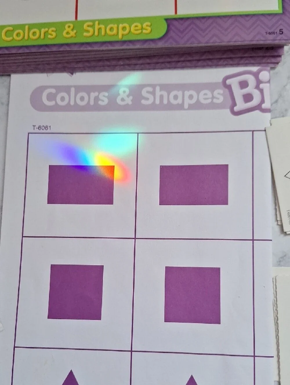 Bingo Colors & Shapes Learning Game - Purple